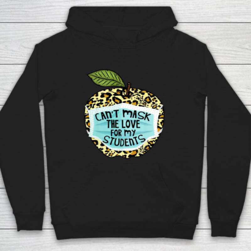 Can't Mask My Love Of Teaching Leopard Plaid Teacher Gift Hoodie