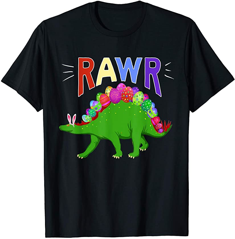 Dinosaur Easter T Rex Rawr Bunny Eggs Costume Boys Girls T-Shirt