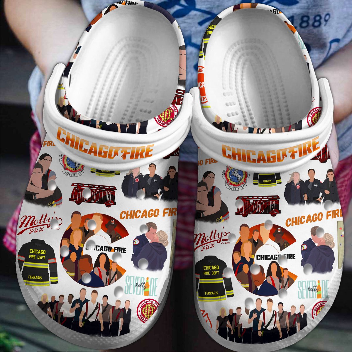 Chicago Fire Tv Series Crocss Clogs For Men Women And Kid 2Bikaioq