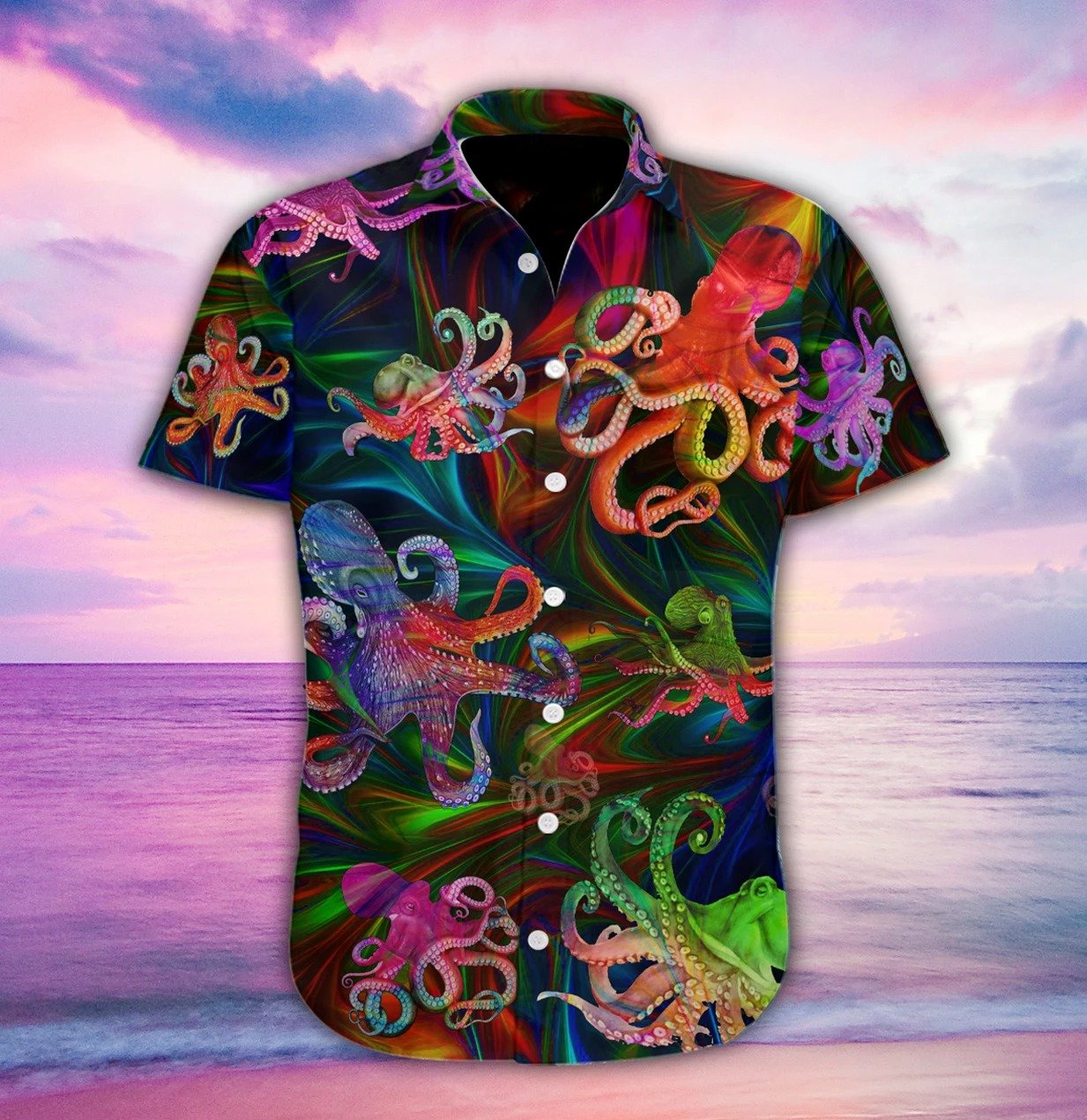 Octopus Neon Hawaii Shirt For Men Women Adult Ha108943