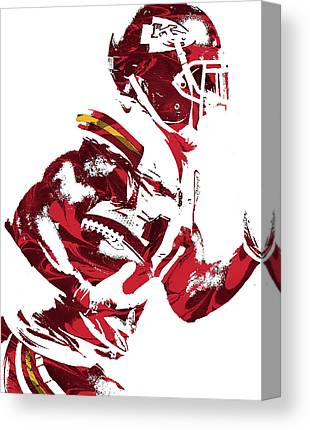 Tyreek Hill Kansas City Chiefs Pixel Art 1 Joe Hamilton Canvas Print