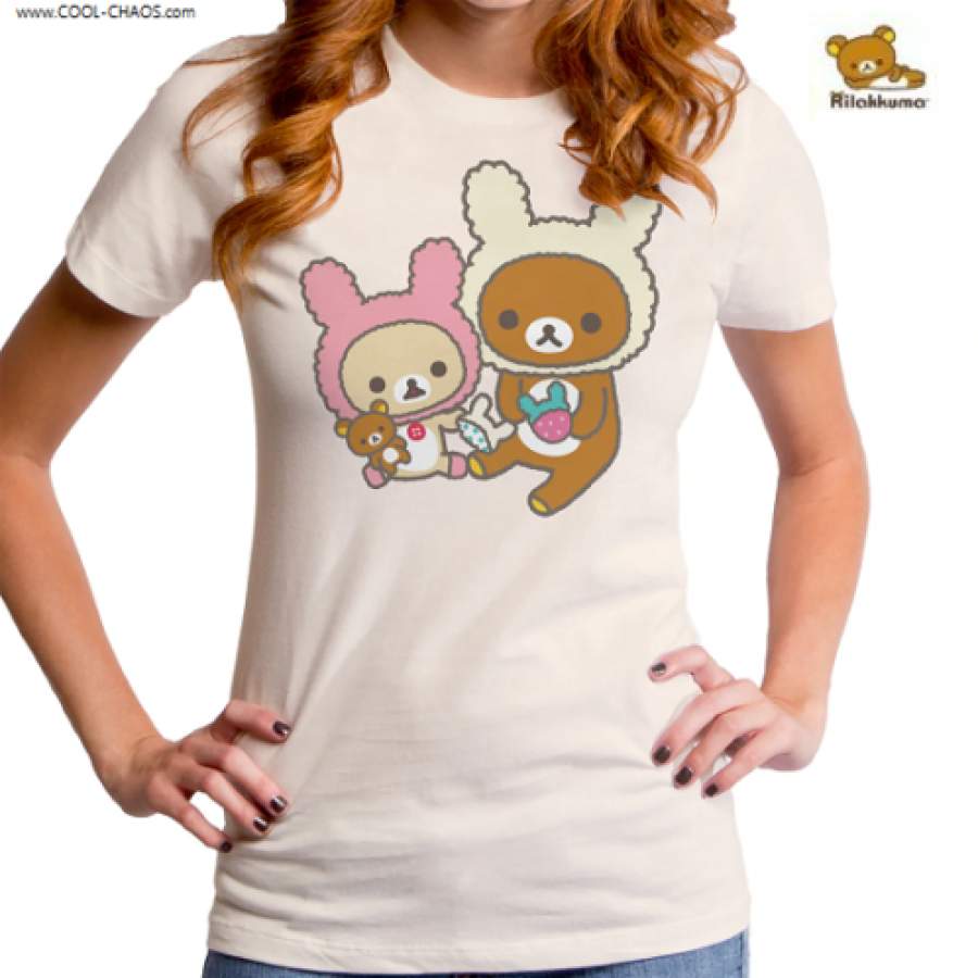 Rilakkuma Bunny Bears T-Shirt / Japan Kawaii Bear Snuggle Bunnies Tee