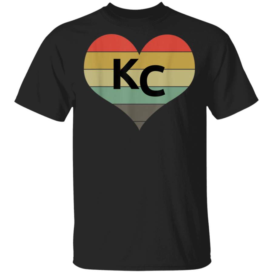 Vintage KC Heart Love Kansas City TShirt Men Women And Kid Kansas City Football T-Shirt