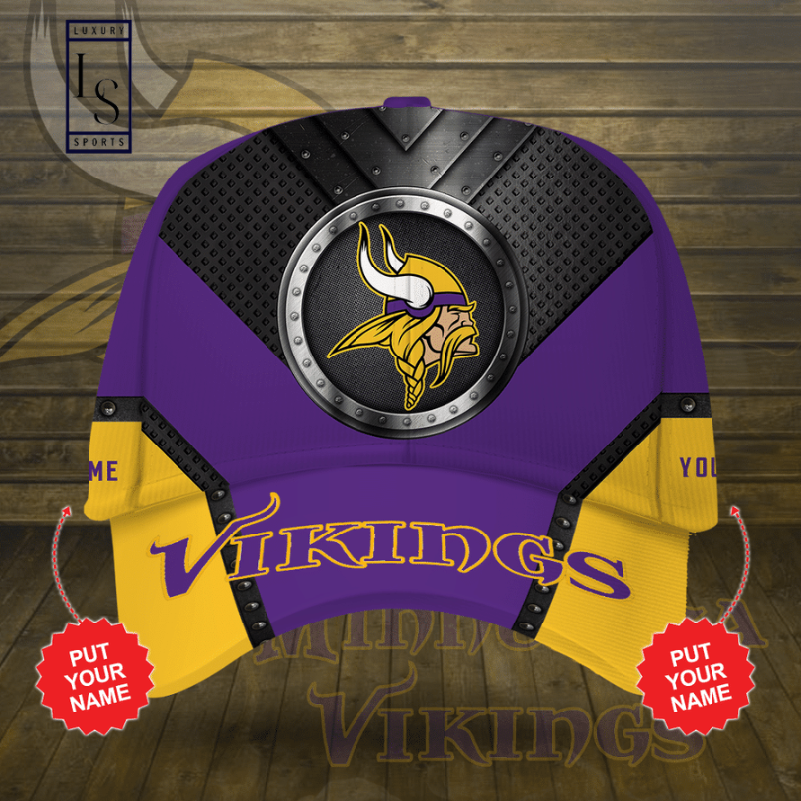 Minnesota Vikings Customized Baseball Classic Cap – Purple Yellow