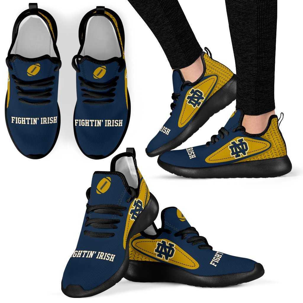 Colorful React Notre Dame Fighting Irish Mesh Knit Sneakers