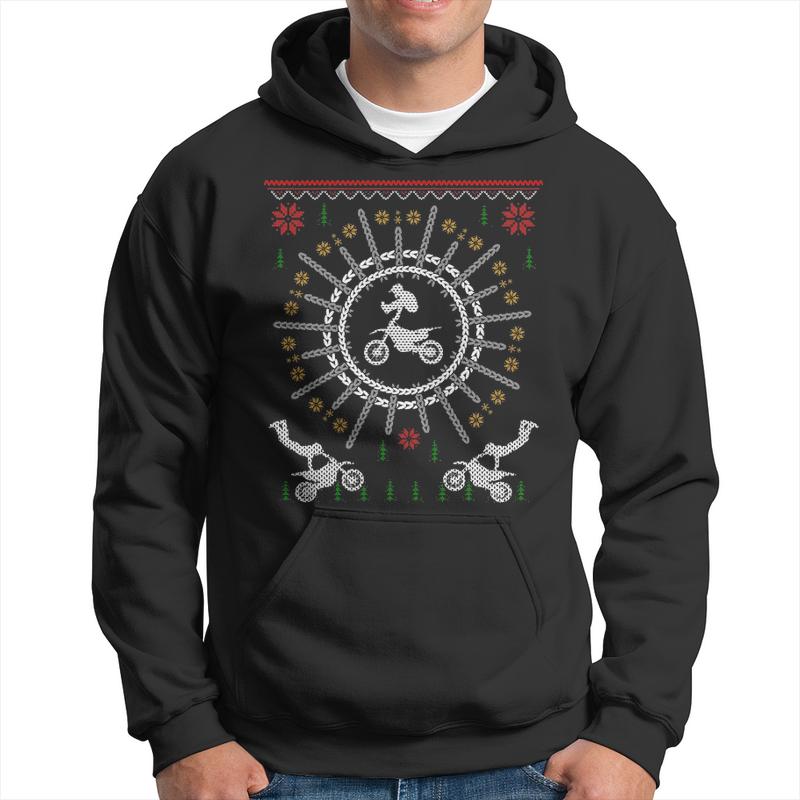 Bike Rider Christmas Ugly Sweater Men Hoodie