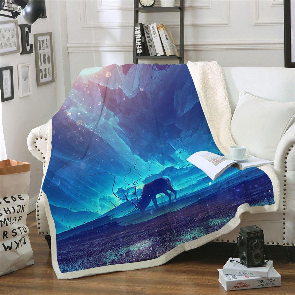 Glowing Night Sky Blanket Quilt