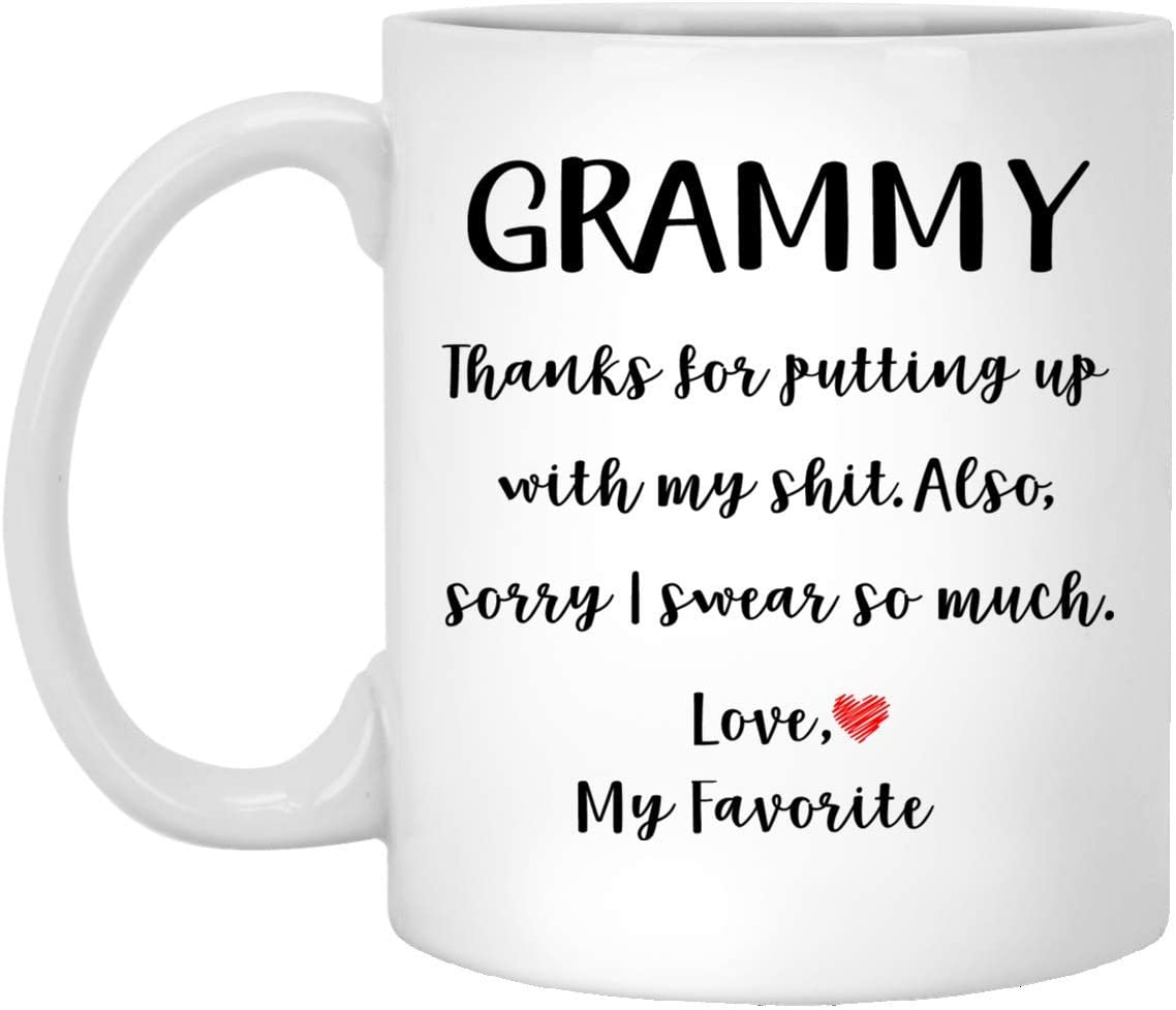 Grammy Gifts From Daughter Son – Mothers Day Gifts For Grammy Birthday Gifts – Funny Grammy Coffee Mug Christmas Gift Ideas For Grammy – White – 15Oz