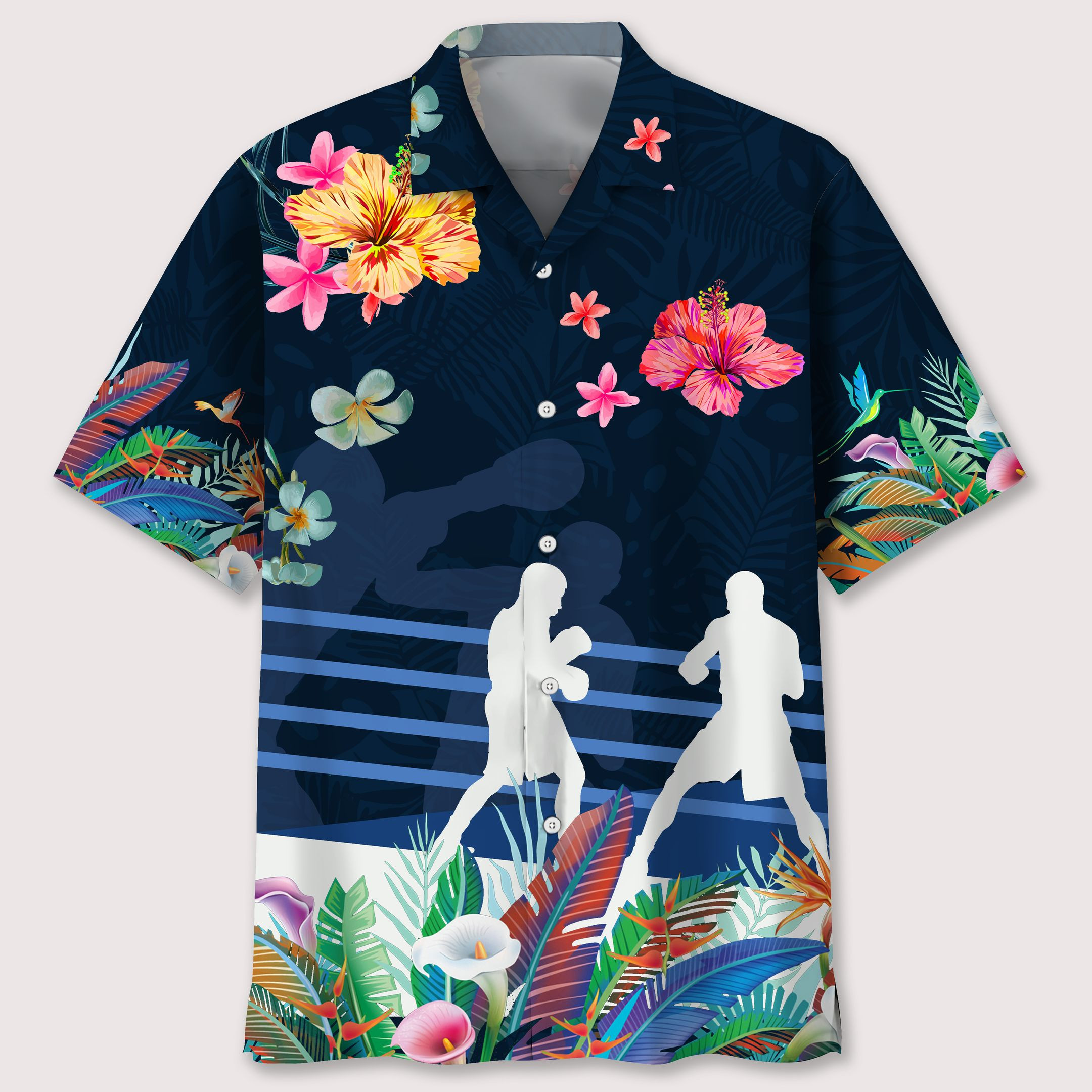 Boxing Love Tropical Hawaiian Shirt Ha45587