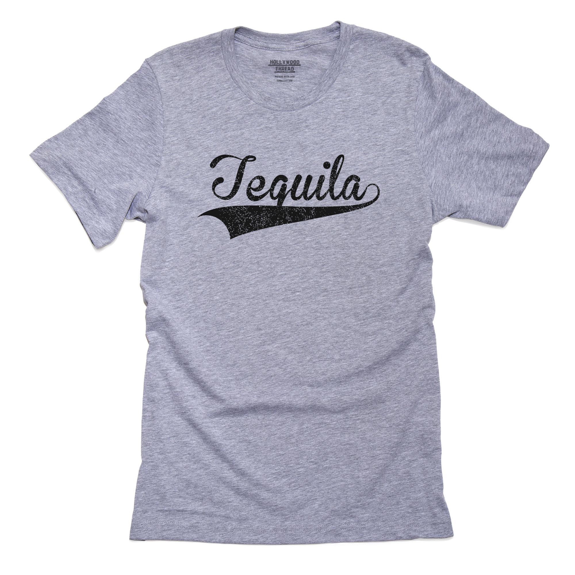 Trendy Simple Tequila Large Font Word Graphic T-Shirt, Framed Print, Pillow, Golf Towel