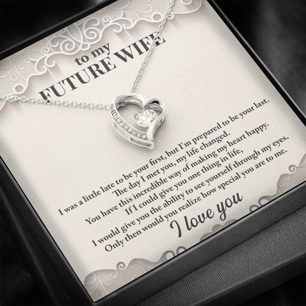 To My Future Wife The Day I Met You My Life Changed Necklace With Message Card, Gift For Wife, Love From Husband.