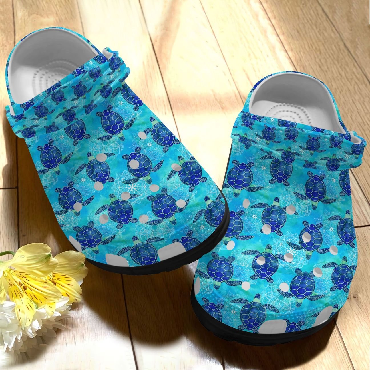 Turtle Personalized Clog, Custom Name, Text, Color, Number Fashion Style For Women, Men, Kid, Print 3D Sea Turtle Pattern