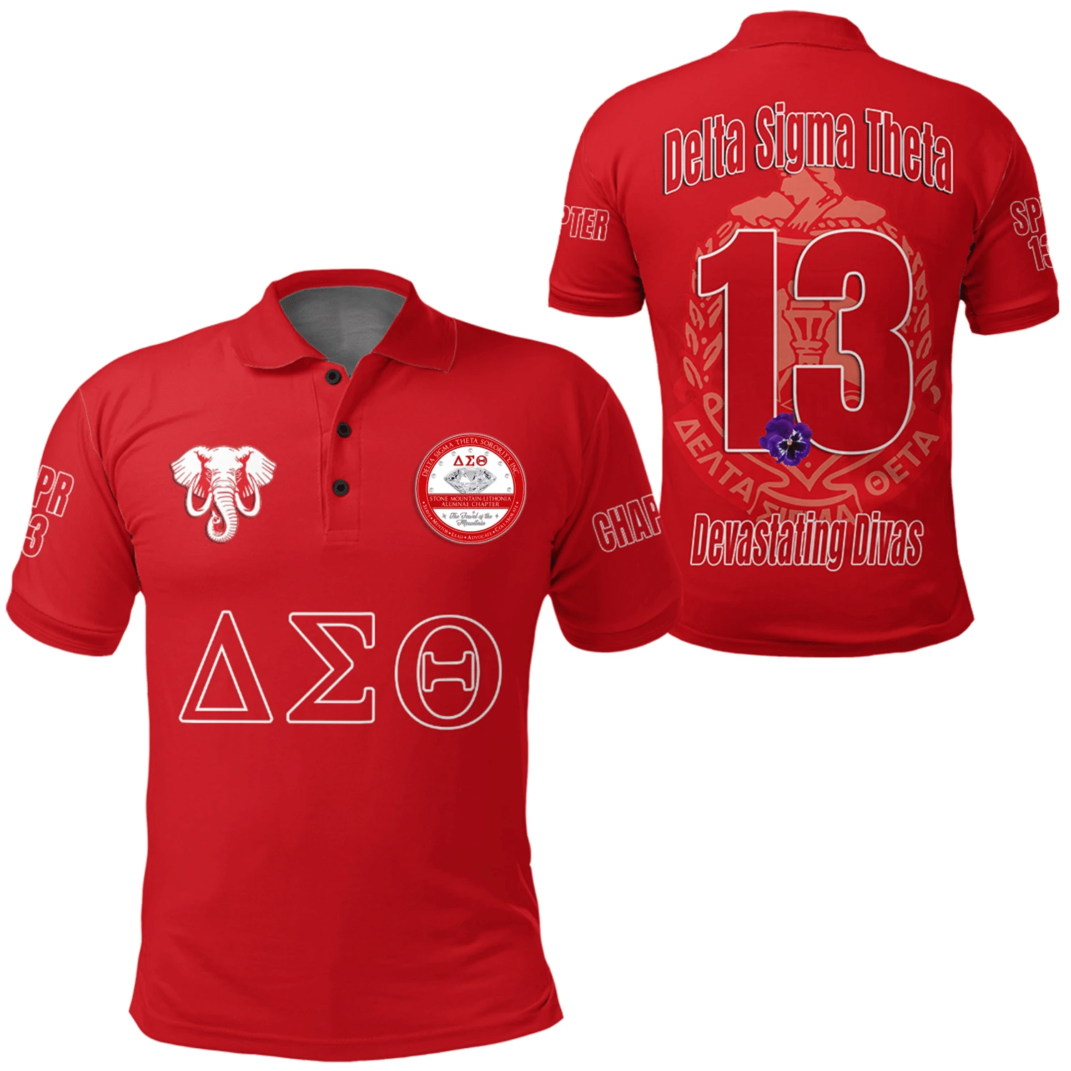 (Custom) Africa Zone Polo Shirt - Stone Mountain-Lithonia Alumnae Chapter Polo Shirts A31 Livingtee