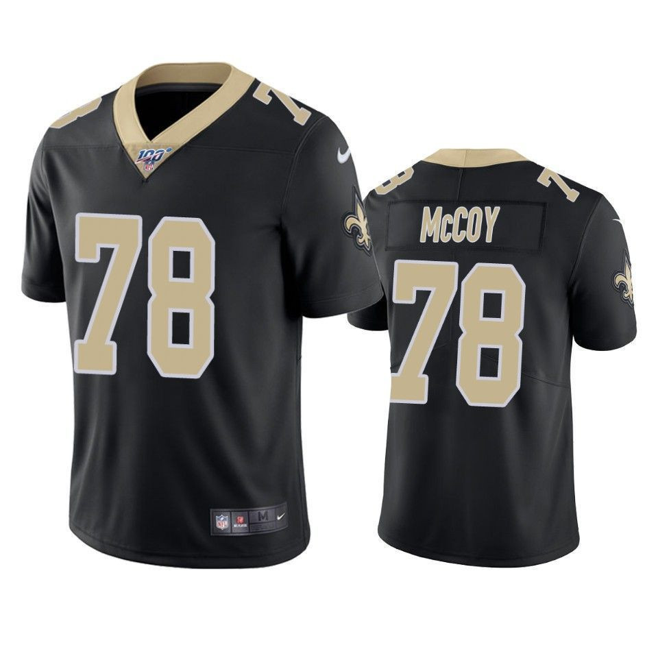 New Orleans Saints Erik Mccoy Black 100Th Season Vapor Limited 3D Jersey