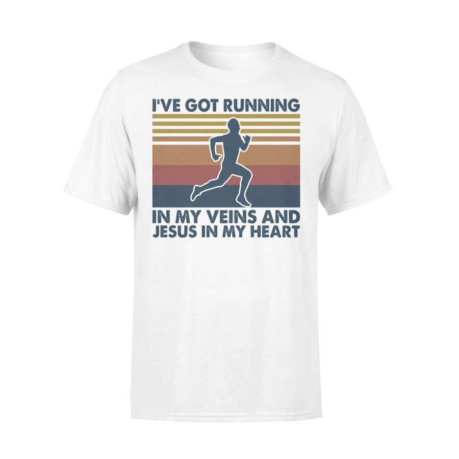 I’ve Got Running In My Veins And Jesus In My Heart Vintage T-shirt