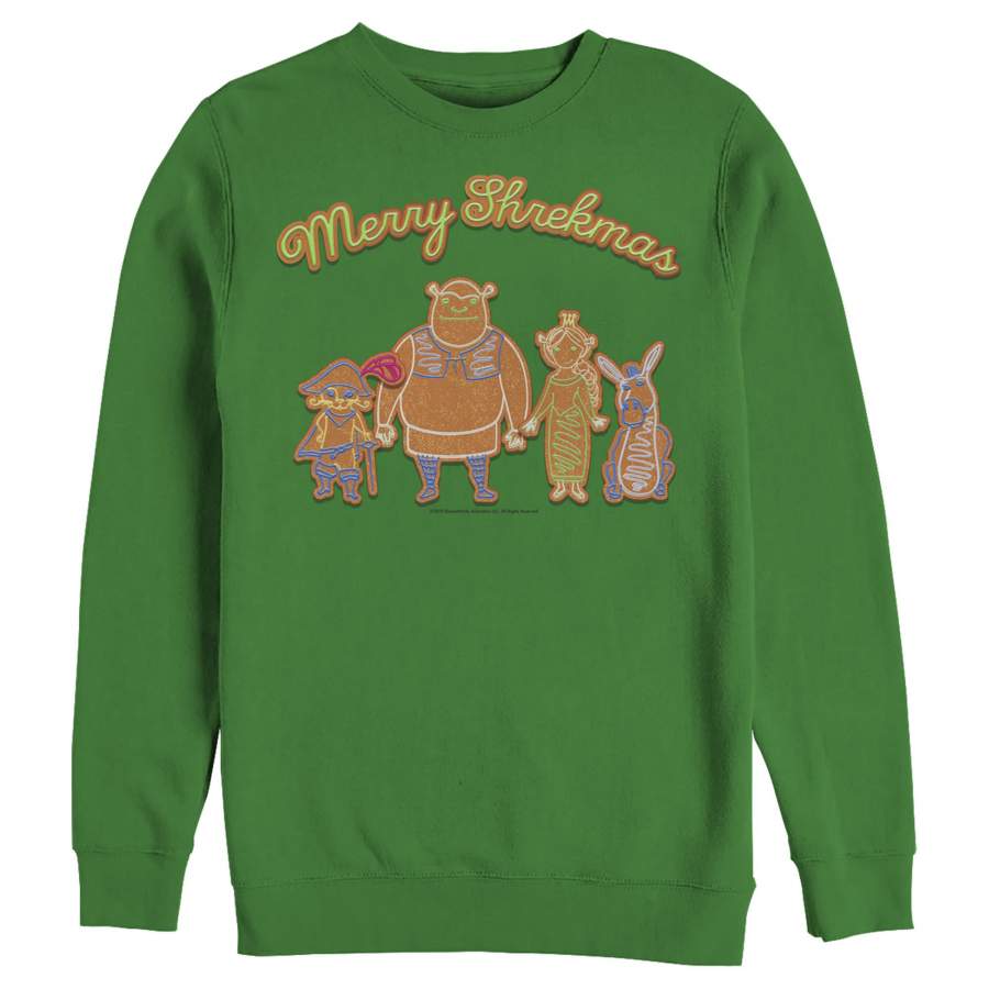 Shrek Men’s Christmas Gingerbread Cookies  Sweatshirt