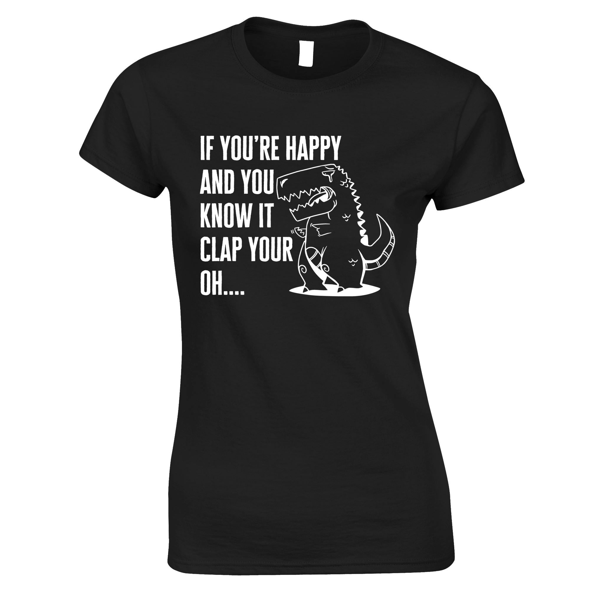 Clap Your Hands T-Rex Womens T Shirt