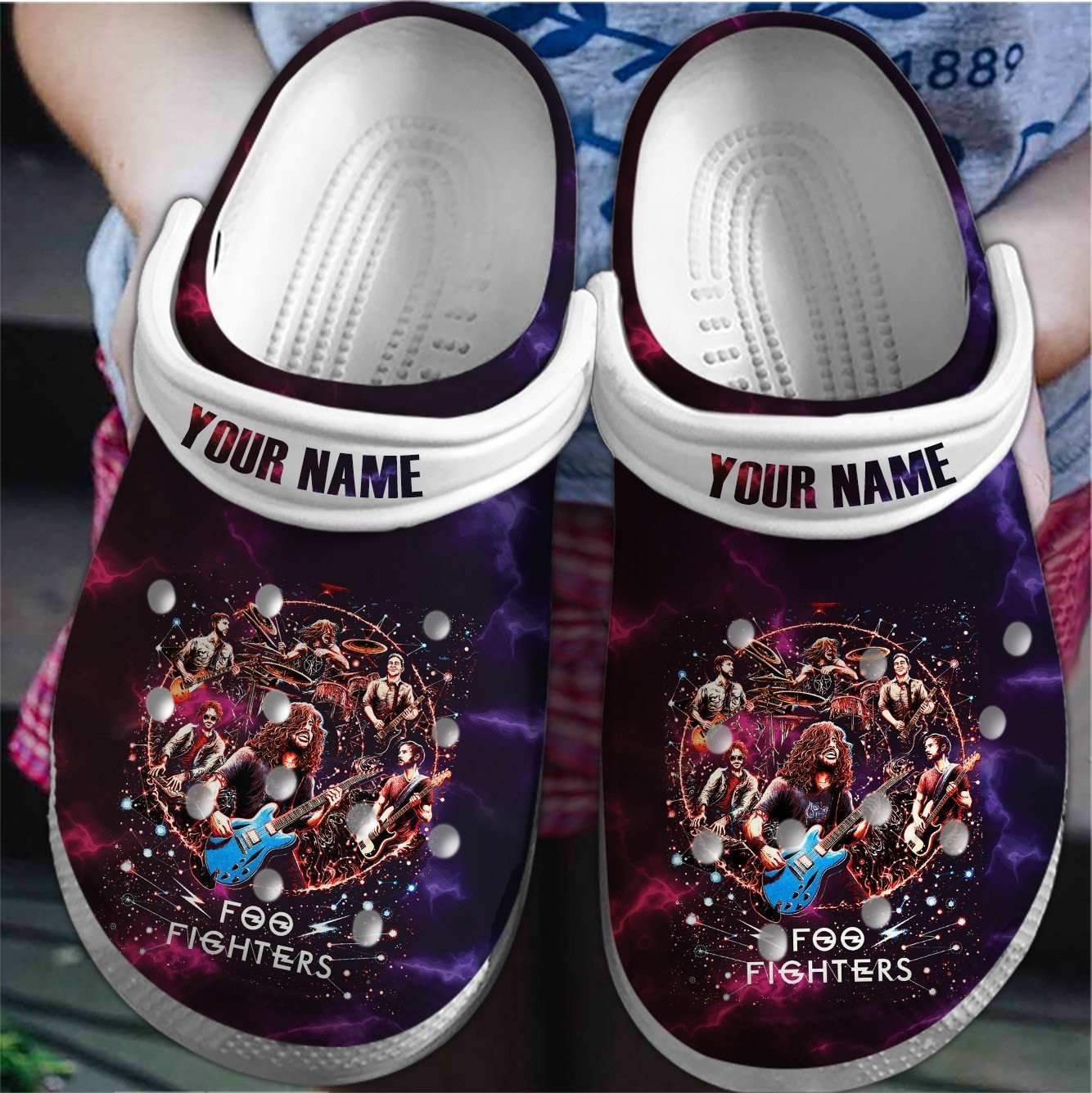 Foo Fighters Customized Crocss Clogs For Men Women And Kid N38167Aa