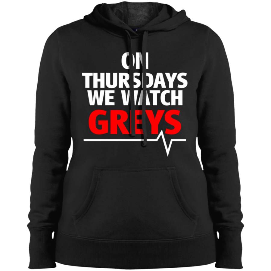 AGR On thursdays we watch greys Cool Ladies’ Pullover Hooded Sweatshirt