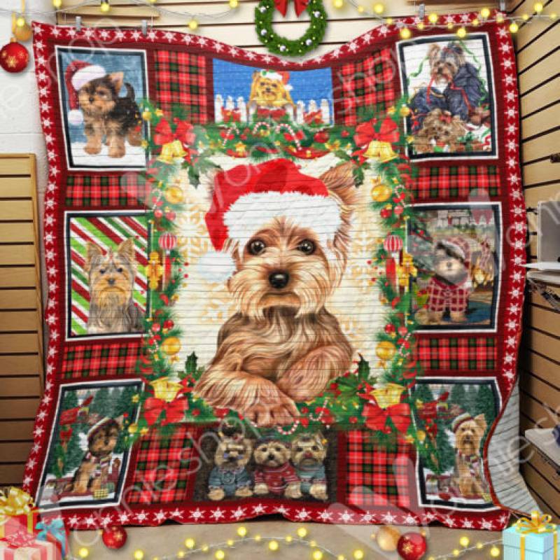 Yorkshire Terrier Dog Christmas Blanket OCT1401 95O41