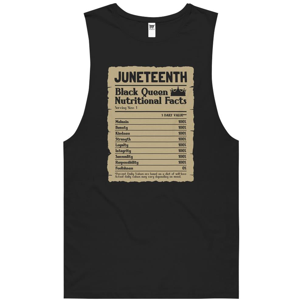 Nutritional Facts Shirt, Nutritional Facts Tank Top, Black Queen Nutrition Facts, Juneteenth Black Queen Nutritional Facts Melanin Vintage Tank Top