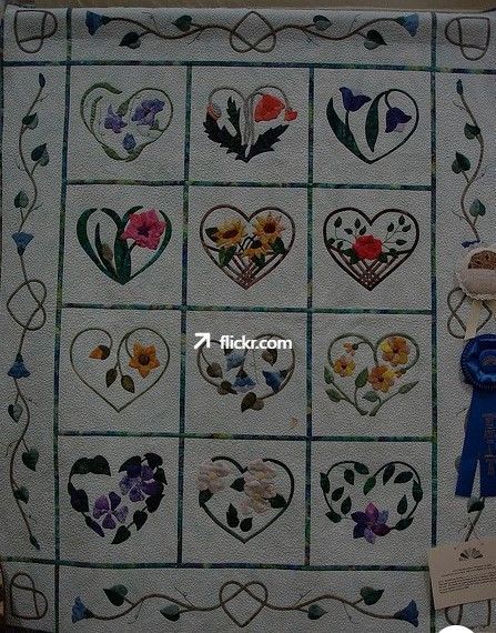 Flower Hearts CLA1910246Q Quilt Blanket