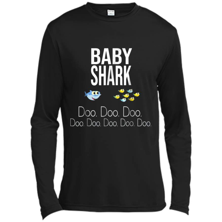 "Baby Shark" Baby Mommy Daddy Matching Family Shark  Long Sleeve Moisture Absorbing Shirt