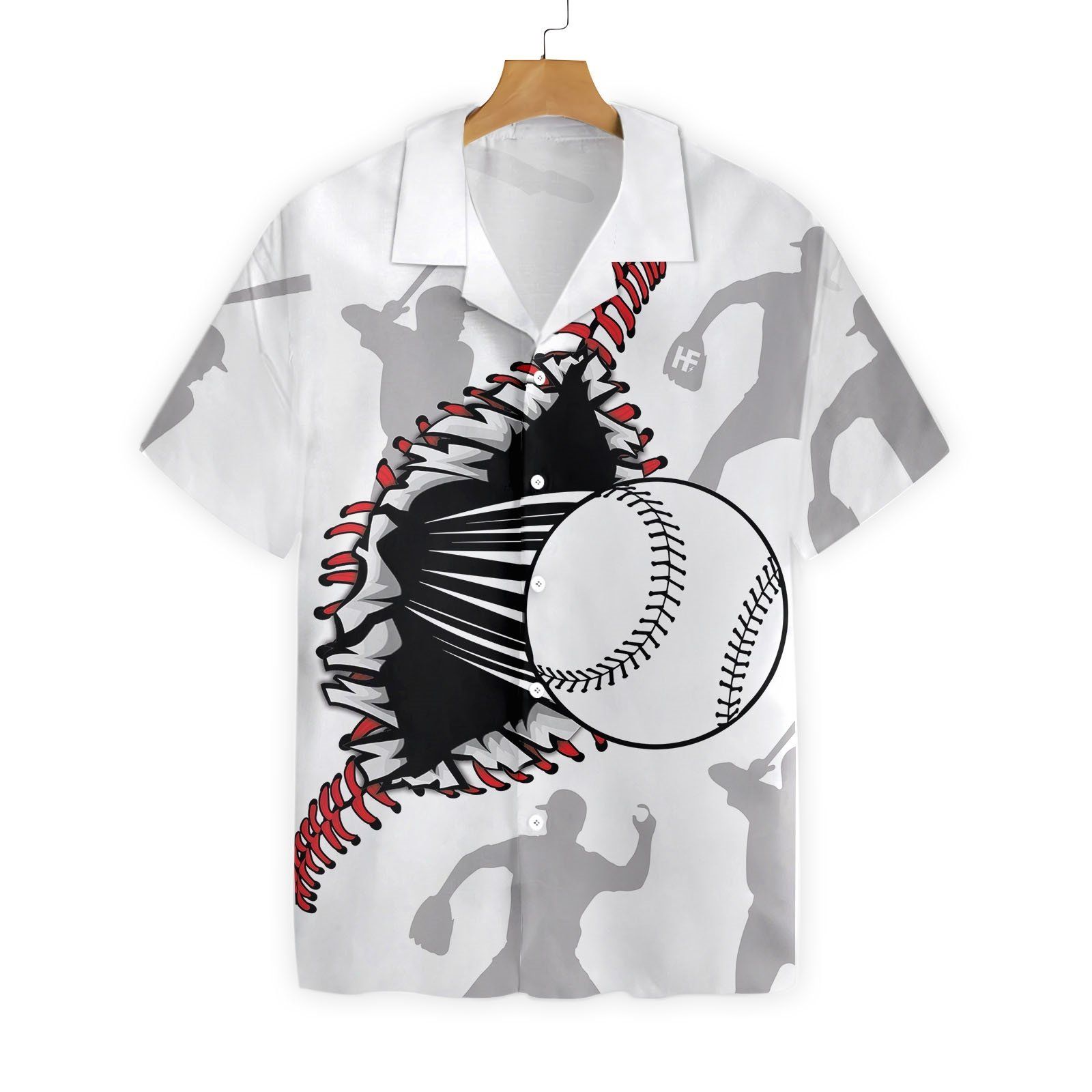 Baseball Wear Out Pattern Ez24 1301 Hawaiian Shirt