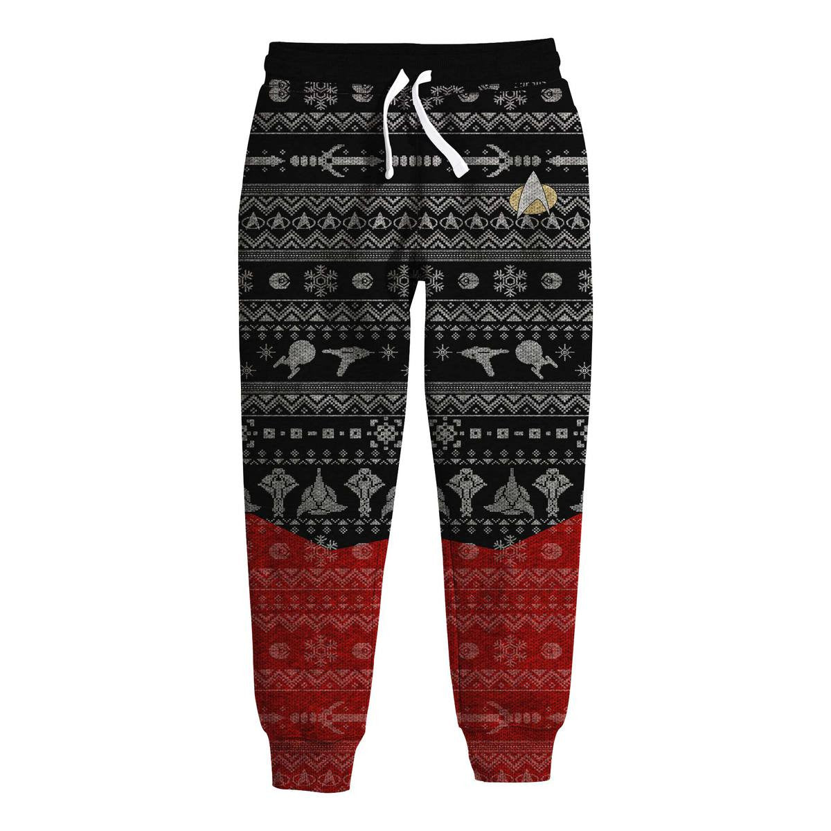 3D S.T The Next Generation 1987 Red Ugly Christmas Custom Kid Sweatpants