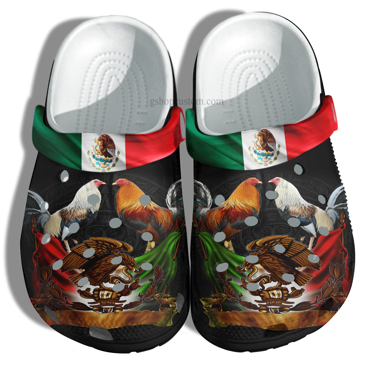 Mexico Eagle Chicken Flag Croc Shoes Gift Men Father Day- Chicken Mexican Lover Crocss Shoes Gift Men Women- Cr-Ne0521 – Gigo Smart