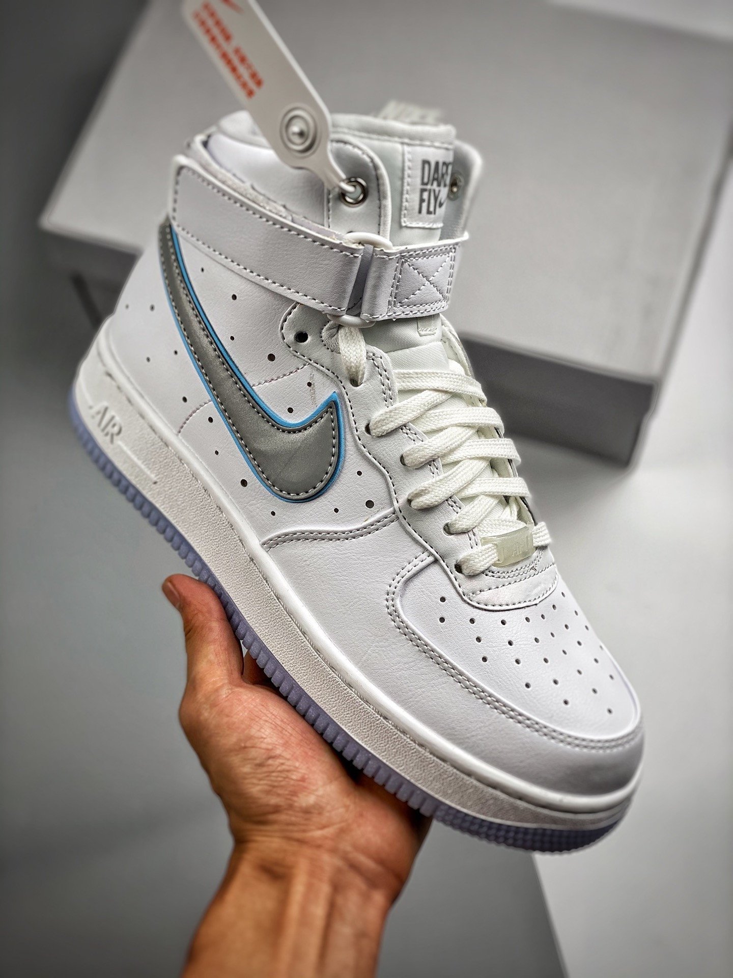 Nike Air Force 1 High Dare To Fly WhiteMetallic Silver FB1865-101 5340591