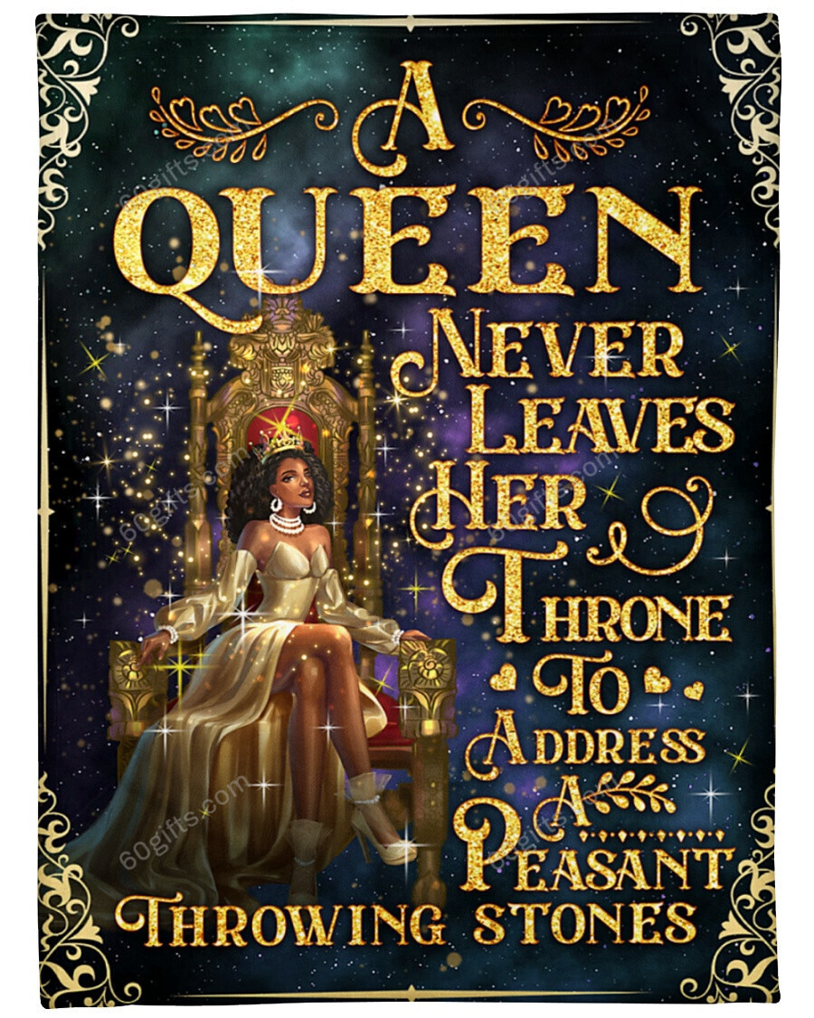 Merry Christmas & Happy New Year A Queen Never Leaves Her Black Lives Matter Fleece Blanket