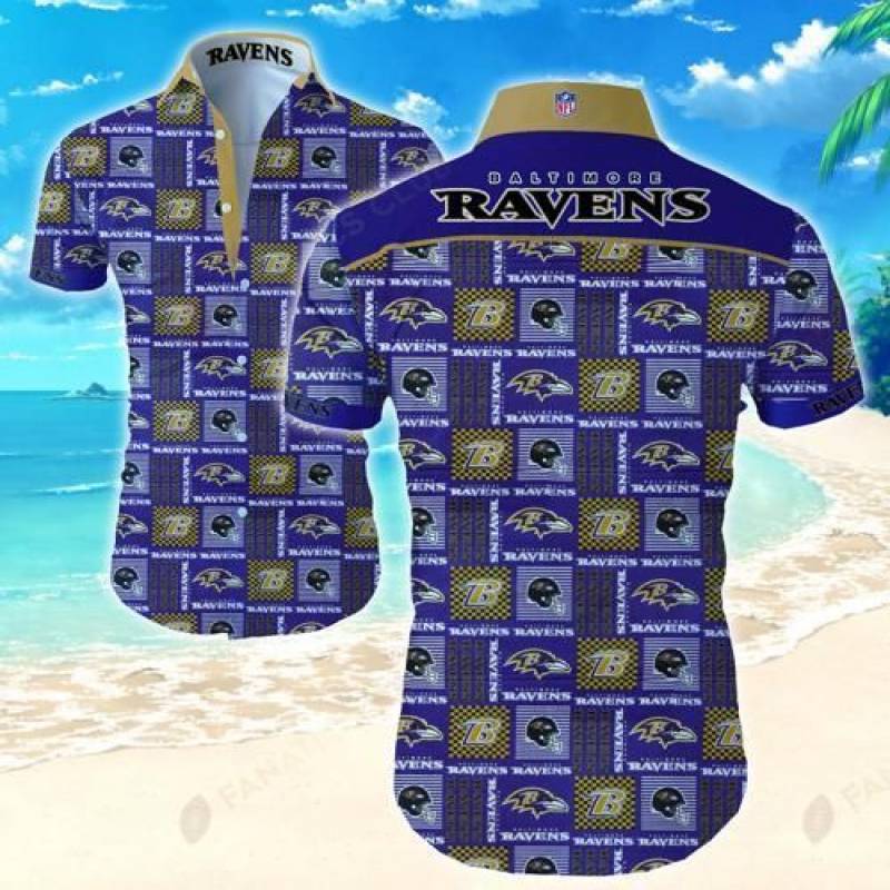 Baltimore Ravens 4 Hawaii Fit Body Shirt