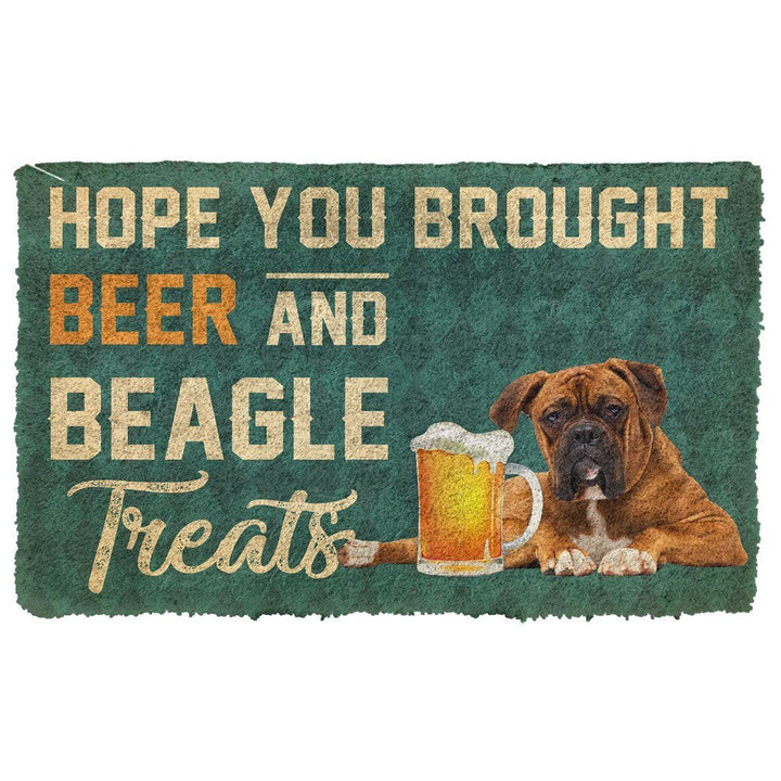 Waybackapparel Hope You Brought Beer And Boxer Treats 3D Doormat