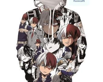 My Hero Academia Hoodie 3D, All Over Print Hoodie ,Todoroki Hoodie,Bakugo Hoodie,Deku Hoodie,All Might Hoodie, Anime Shirt, Bnha Shirt 1 3D All Over Print Best Gift Personalized Onlytee
