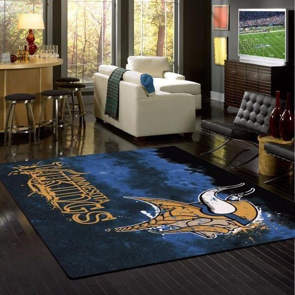 Minnesota Vikings Rug, Football Rug Floor Decor