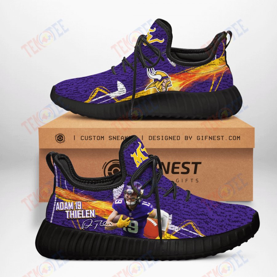 Mens Womens Adam Thielen Minnesota Vikings Custom Sneaker Adam Thielen 19 Custom Shoes TDT240