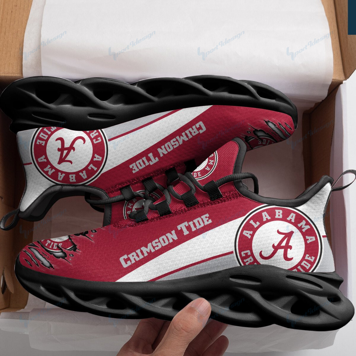 Alabama Crimson Tide Yezy Running Sneakers 990