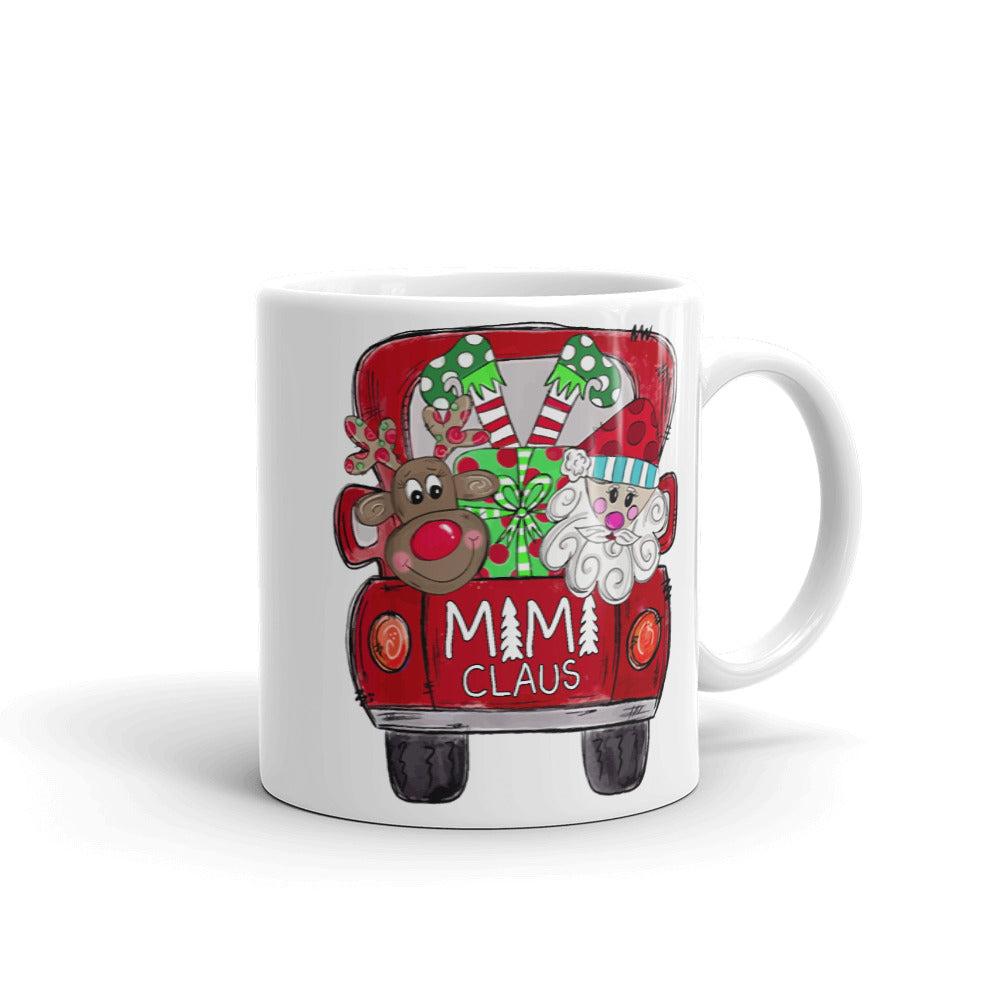 Christmas Truck Deer Santa Claus Mimi Claus Mug