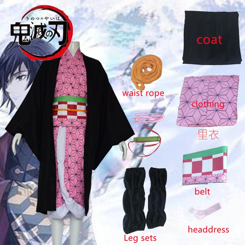 Anime Ghost Killing Blade Cosplay Demon Slayer Corp Kamado Nezuko Mitou Clothing Kisatsutai Halloween High Quality Set alx