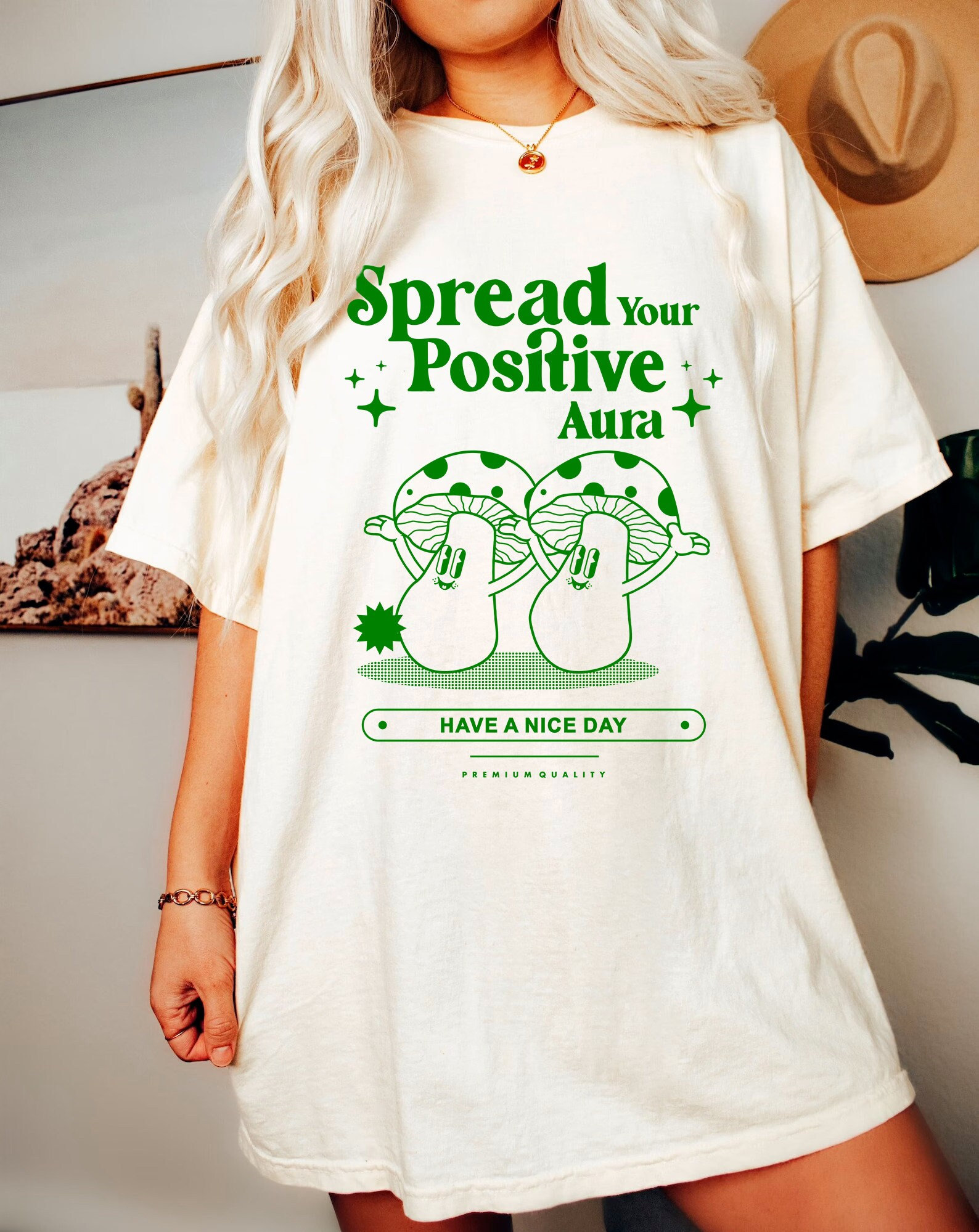 Spread Your Positive Aura Shirt-mushroom gifts,mushroom shirt,mushroom hoodie,mushroom sweatshirt,mushroom sweater,mushroom tee,positive tee