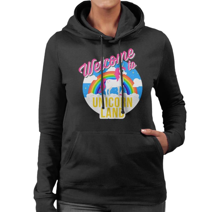 Welcome To Unicorn Land Women’s Hooded Sweatshirt