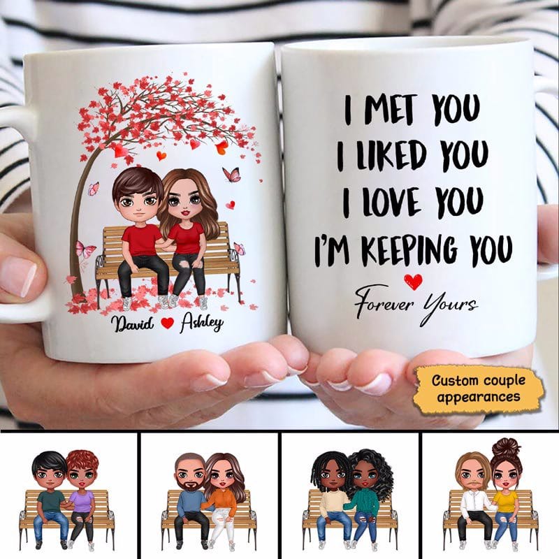 I Met You Couple Under Tree Gift For Him For Her Personalized Mug