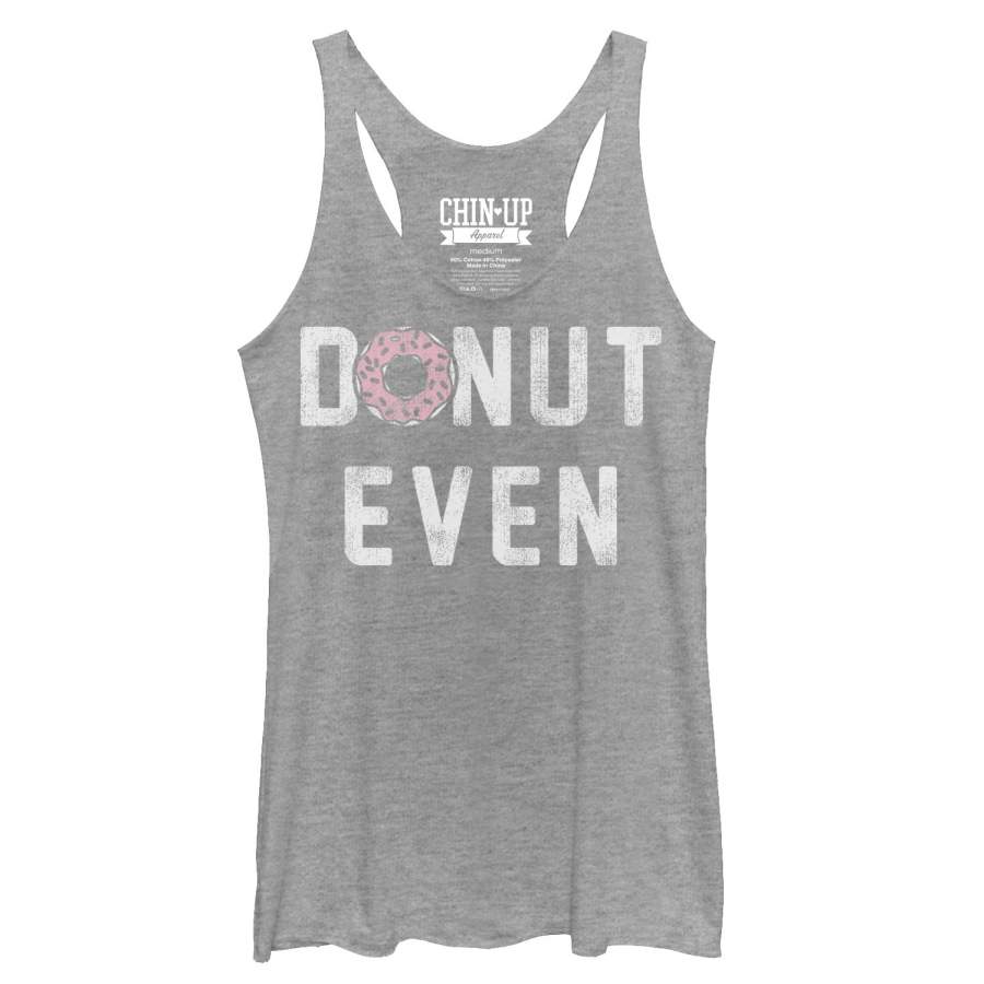 CHIN UP Women’s Donut Even  Racerback Tank Gray Heather