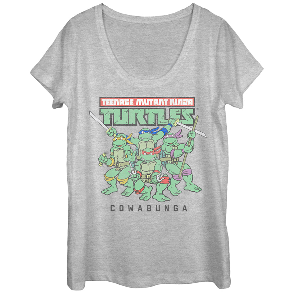 Teenage Mutant Ninja Turtles Women’S Cowabunga  Scoop Neck