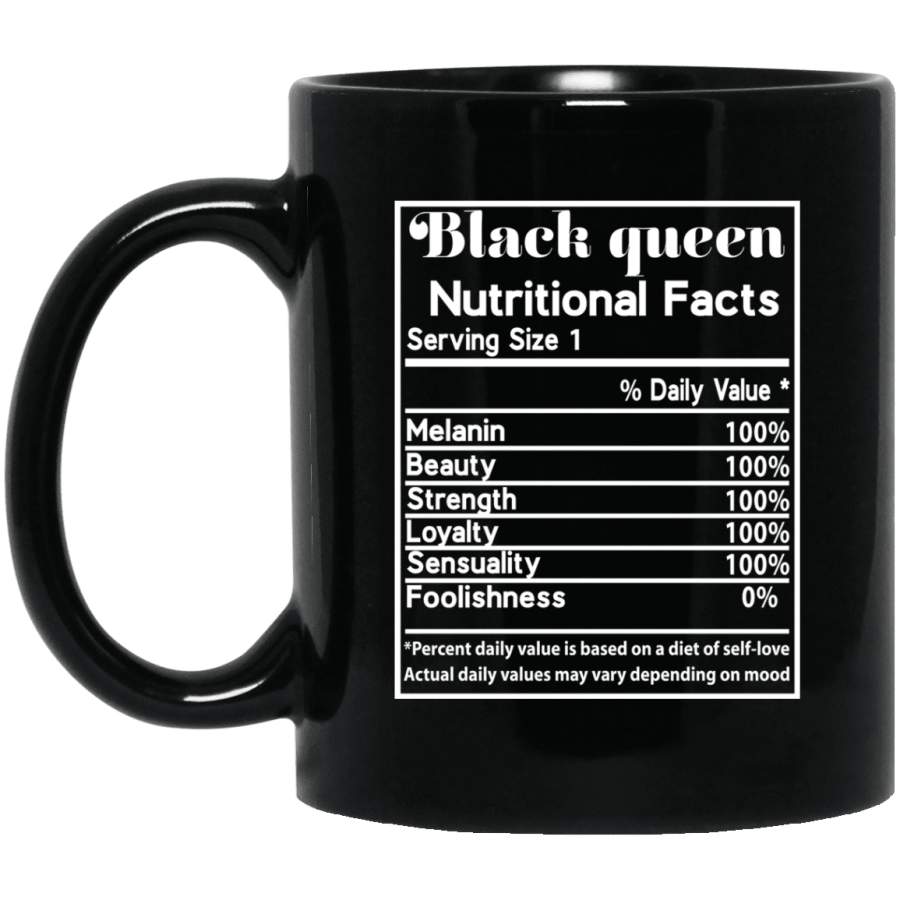 Black Queen Nutrition Facts Mug