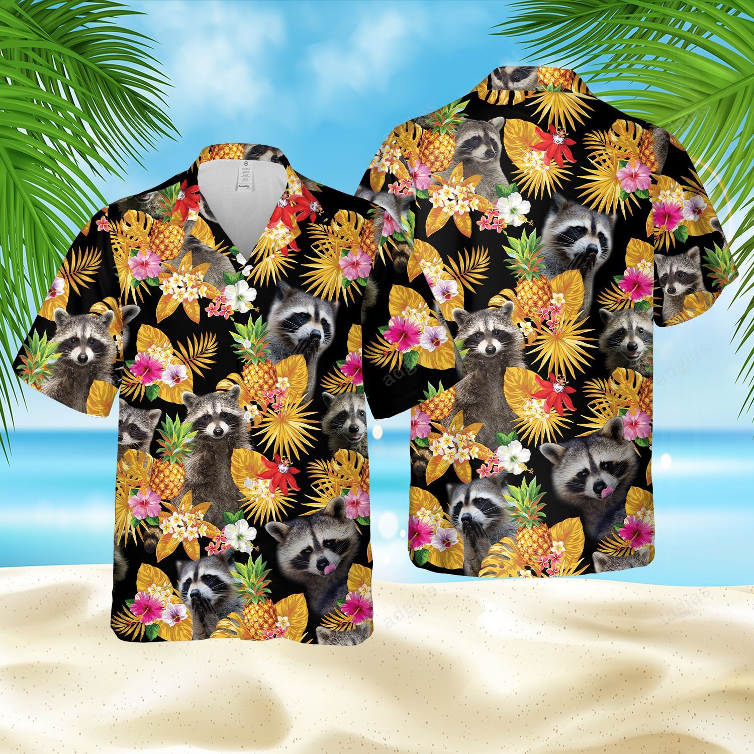 Raccoon Lovers Tropical Summer Hawaiian Style Shirt Ha111022