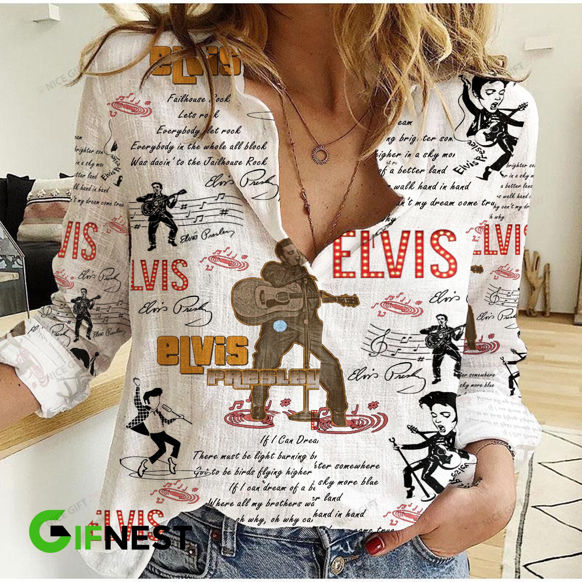 Elvis Presley Women Casual Shirt Wcs-C4S6