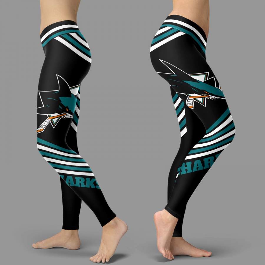 Straight Cute Beautiful Attractive San Jose Sharks Leggings