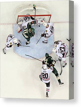 Chicago Blackhawks V Minnesota Wild Hannah Foslien Canvas Print